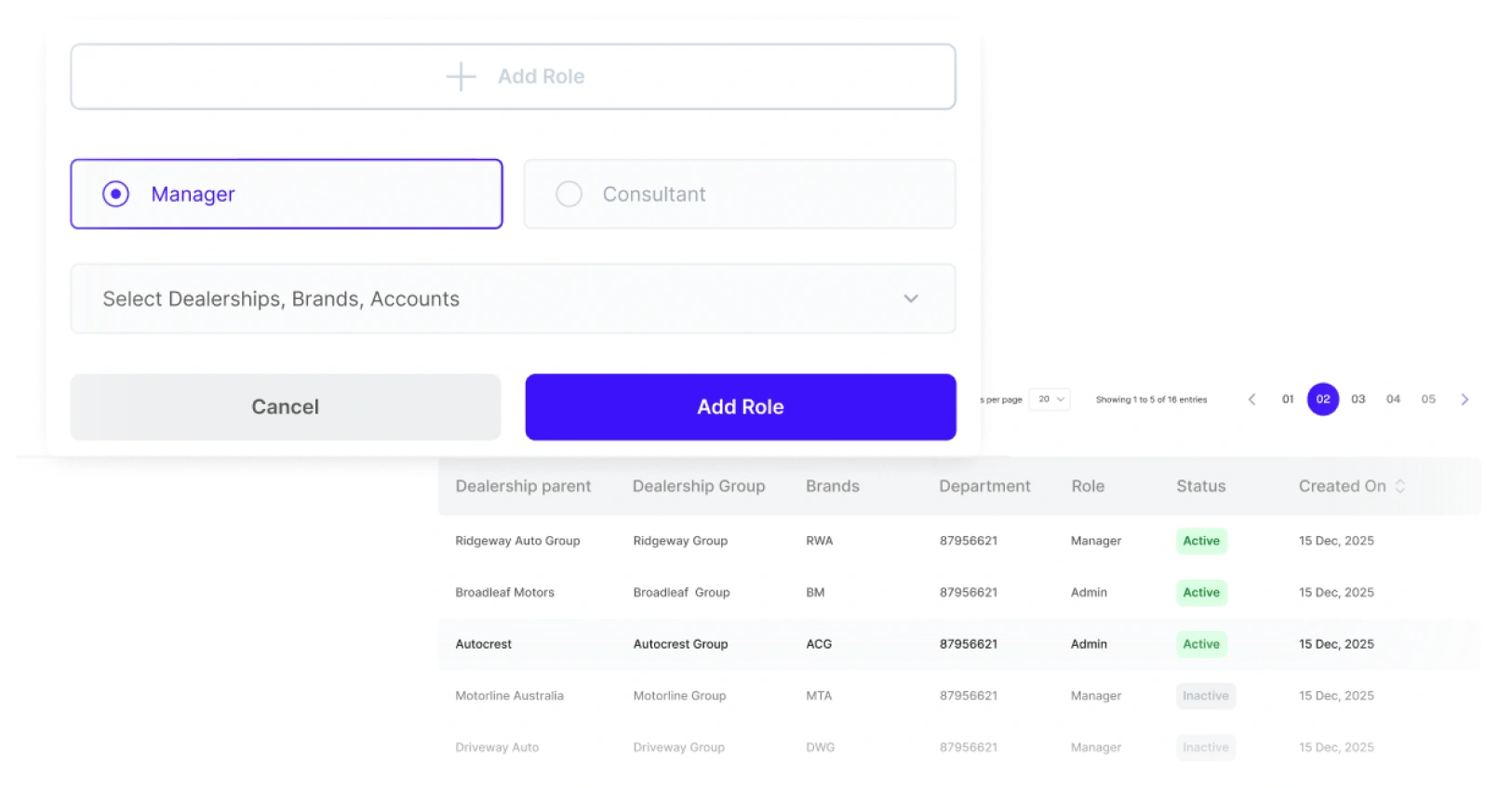 Roles and Permissions